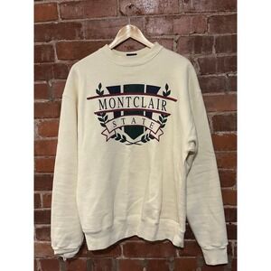 Jansport cream Montclair state crewneck sweater